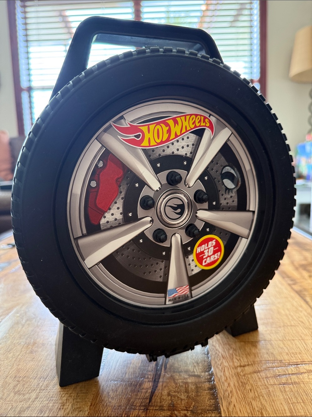 Hot Wheels Tire Case - Black with Silver Wheel Graphic